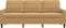 vidaXL - Driezitsbank - 180 - cm - fluweel - bruin