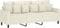 vidaXL - Driezitsbank - 180 - cm - fluweel - crèmekleurig