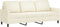 vidaXL - Driezitsbank - 180 - cm - fluweel - crèmekleurig