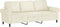vidaXL - Driezitsbank - 180 - cm - fluweel - crèmekleurig