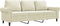 vidaXL - Driezitsbank - 180 - cm - fluweel - crèmekleurig
