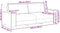 vidaXL - Driezitsbank - 180 - cm - fluweel - crèmekleurig