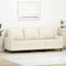 vidaXL - Driezitsbank - 180 - cm - fluweel - crèmekleurig