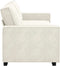 vidaXL - Driezitsbank - 180 - cm - fluweel - crèmekleurig
