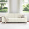 vidaXL - Driezitsbank - 180 - cm - fluweel - crèmekleurig
