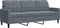 vidaXL - Driezitsbank - 180 - cm - fluweel - donkergrijs