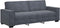 vidaXL - Driezitsbank - 180 - cm - fluweel - donkergrijs