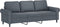 vidaXL - Driezitsbank - 180 - cm - fluweel - donkergrijs