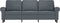 vidaXL - Driezitsbank - 180 - cm - fluweel - donkergrijs