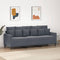vidaXL - Driezitsbank - 180 - cm - fluweel - donkergrijs