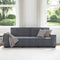 vidaXL - Driezitsbank - 180 - cm - fluweel - donkergrijs