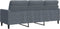 vidaXL - Driezitsbank - 180 - cm - fluweel - donkergrijs