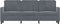 vidaXL - Driezitsbank - 180 - cm - fluweel - donkergrijs