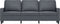 vidaXL - Driezitsbank - 180 - cm - fluweel - donkergrijs