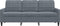 vidaXL - Driezitsbank - 180 - cm - fluweel - donkergrijs