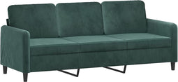 vidaXL - Driezitsbank - 180 - cm - fluweel - donkergroen