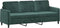 vidaXL - Driezitsbank - 180 - cm - fluweel - donkergroen