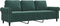 vidaXL - Driezitsbank - 180 - cm - fluweel - donkergroen
