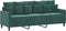 vidaXL - Driezitsbank - 180 - cm - fluweel - donkergroen