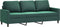 vidaXL - Driezitsbank - 180 - cm - fluweel - donkergroen