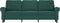 vidaXL - Driezitsbank - 180 - cm - fluweel - donkergroen