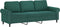 vidaXL - Driezitsbank - 180 - cm - fluweel - donkergroen