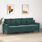 vidaXL - Driezitsbank - 180 - cm - fluweel - donkergroen