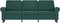 vidaXL - Driezitsbank - 180 - cm - fluweel - donkergroen