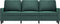 vidaXL - Driezitsbank - 180 - cm - fluweel - donkergroen
