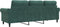 vidaXL - Driezitsbank - 180 - cm - fluweel - donkergroen