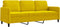 vidaXL - Driezitsbank - 180 - cm - fluweel - geel