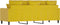 vidaXL - Driezitsbank - 180 - cm - fluweel - geel