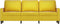 vidaXL - Driezitsbank - 180 - cm - fluweel - geel