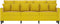 vidaXL - Driezitsbank - 180 - cm - fluweel - geel