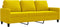 vidaXL - Driezitsbank - 180 - cm - fluweel - geel