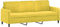 vidaXL - Driezitsbank - 180 - cm - fluweel - geel