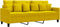 vidaXL - Driezitsbank - 180 - cm - fluweel - geel