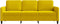 vidaXL - Driezitsbank - 180 - cm - fluweel - geel