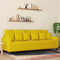 vidaXL - Driezitsbank - 180 - cm - fluweel - geel