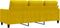 vidaXL - Driezitsbank - 180 - cm - fluweel - geel