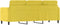 vidaXL - Driezitsbank - 180 - cm - fluweel - geel