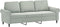 vidaXL - Driezitsbank - 180 - cm - fluweel - lichtgrijs