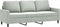 vidaXL - Driezitsbank - 180 - cm - fluweel - lichtgrijs