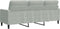 vidaXL - Driezitsbank - 180 - cm - fluweel - lichtgrijs