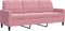 vidaXL - Driezitsbank - 180 - cm - fluweel - roze