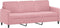 vidaXL - Driezitsbank - 180 - cm - fluweel - roze