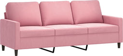 vidaXL - Driezitsbank - 180 - cm - fluweel - roze