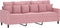 vidaXL - Driezitsbank - 180 - cm - fluweel - roze