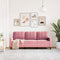 vidaXL - Driezitsbank - 180 - cm - fluweel - roze