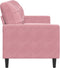 vidaXL - Driezitsbank - 180 - cm - fluweel - roze